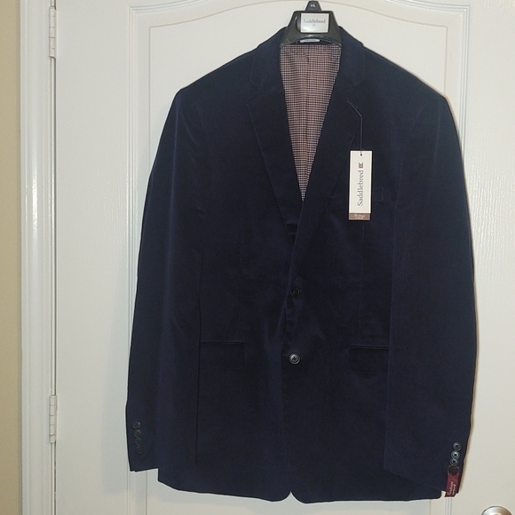 Saddlebred Other - NWT Sadddlebred Navy Heritage Corduroy Sports Coat 44L